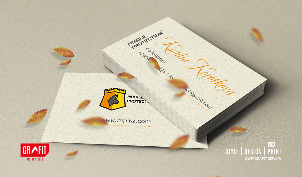 Дизайн візиток компанії Mobile Protection