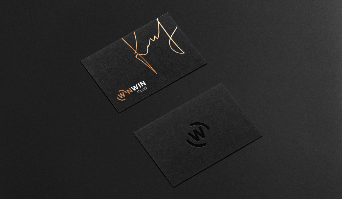 Разработка логотипа и фирменного стиля закрытого клуба бизнесменов - дизайн визиток