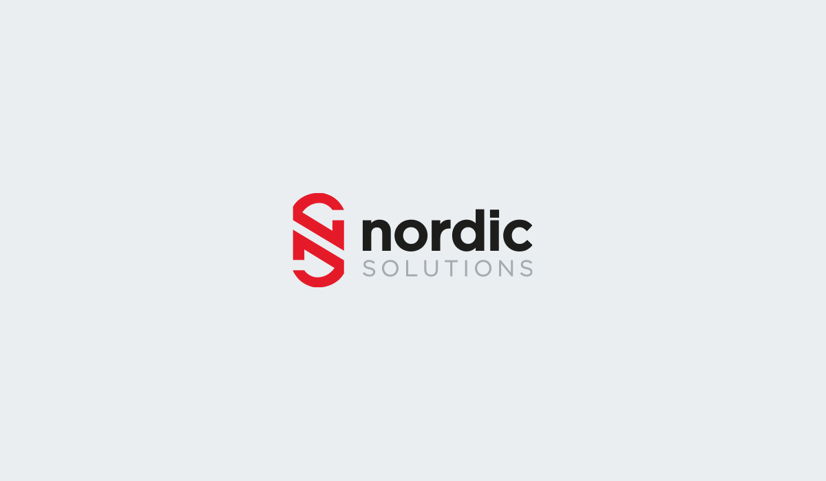 Разработка логотипа компании Nordic Solutions - белый